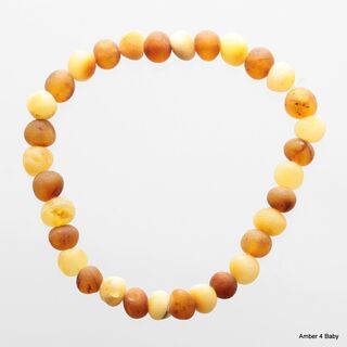 Raw Baltic Amber Stretchy Bracelet for Adults